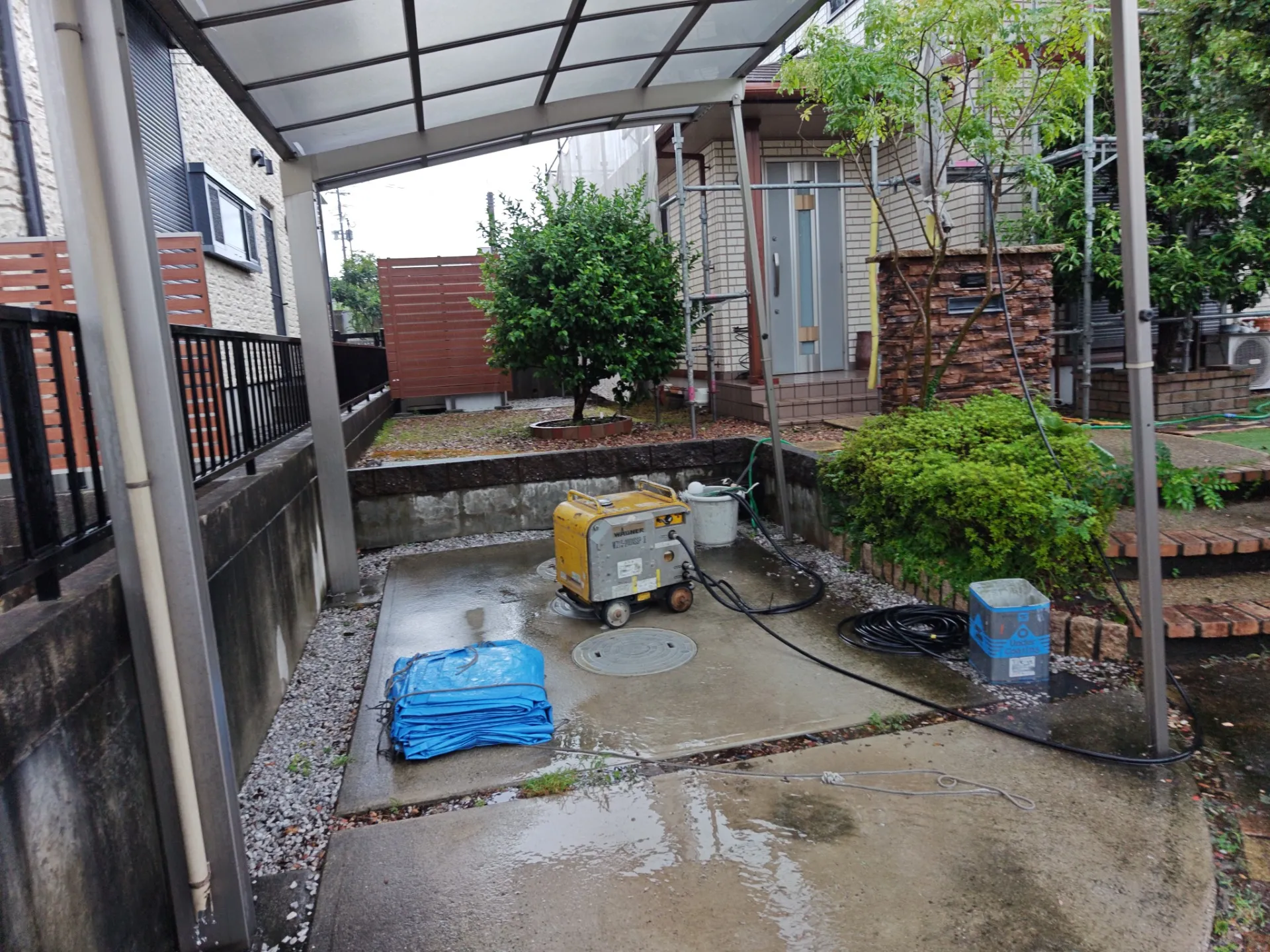姶良市【現場リポート】高圧洗浄作業