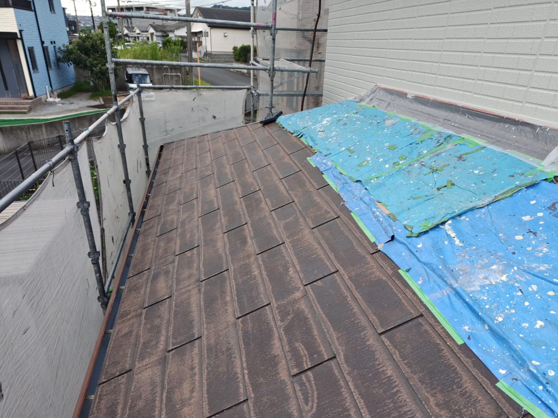 姶良市Y様宅【現場リポート】中塗り作業